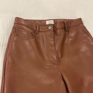 Viral Aritzia Melina leather pants in ‘Epicurean Brown’